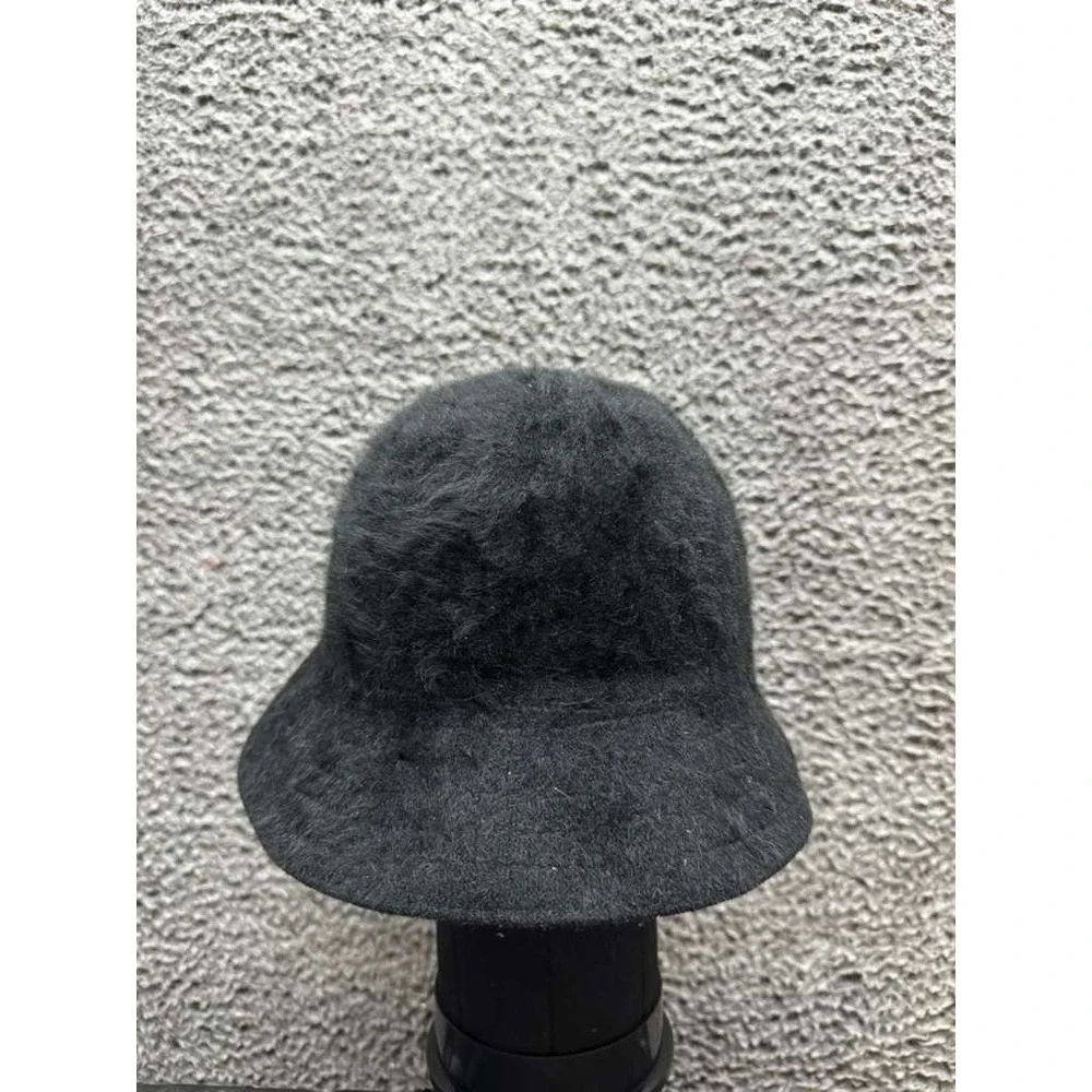 Kangol Furgora Casual Angora Blend Furry Casual Bucket Hat Black Unisex One Size